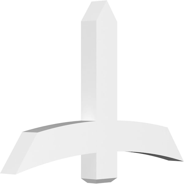 Ekena Millwork Bellingham Architectural Grade PVC Gable Bracket, 48"W x 32"H x 4"D x 6"F, 16/12 Pitch GBP048X32X0406BEL00 - main